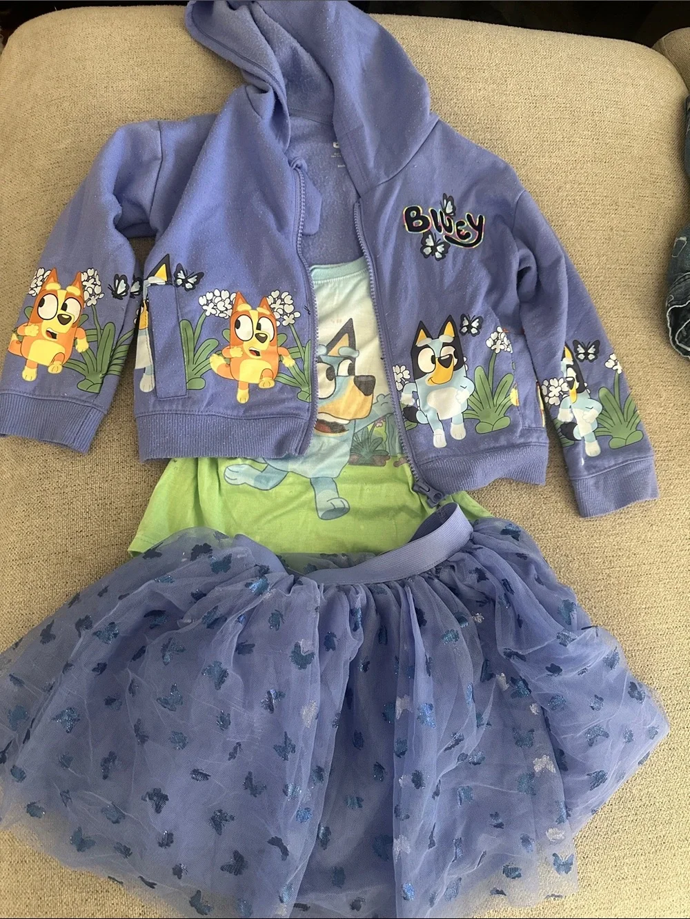Bluey 3 piece tutu set. Size 5